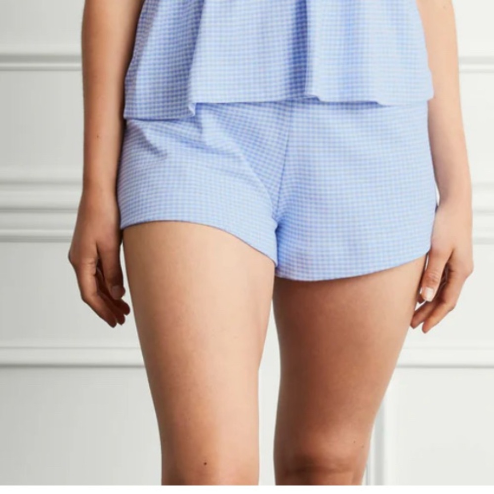 Hill House Hydrangea Light Blue Gingham Gemma Pajama Shorts